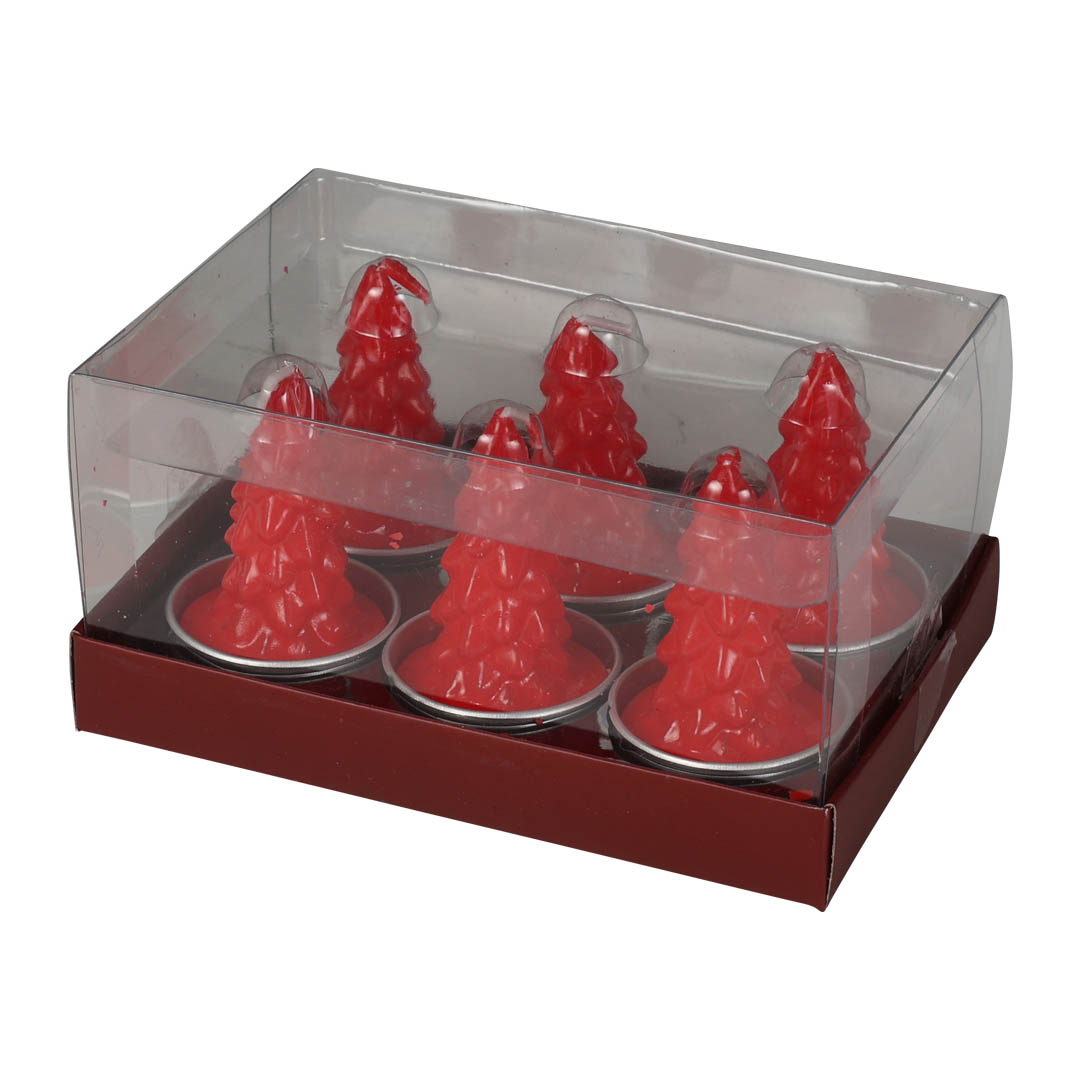 CUP CANDLE TREE S RED