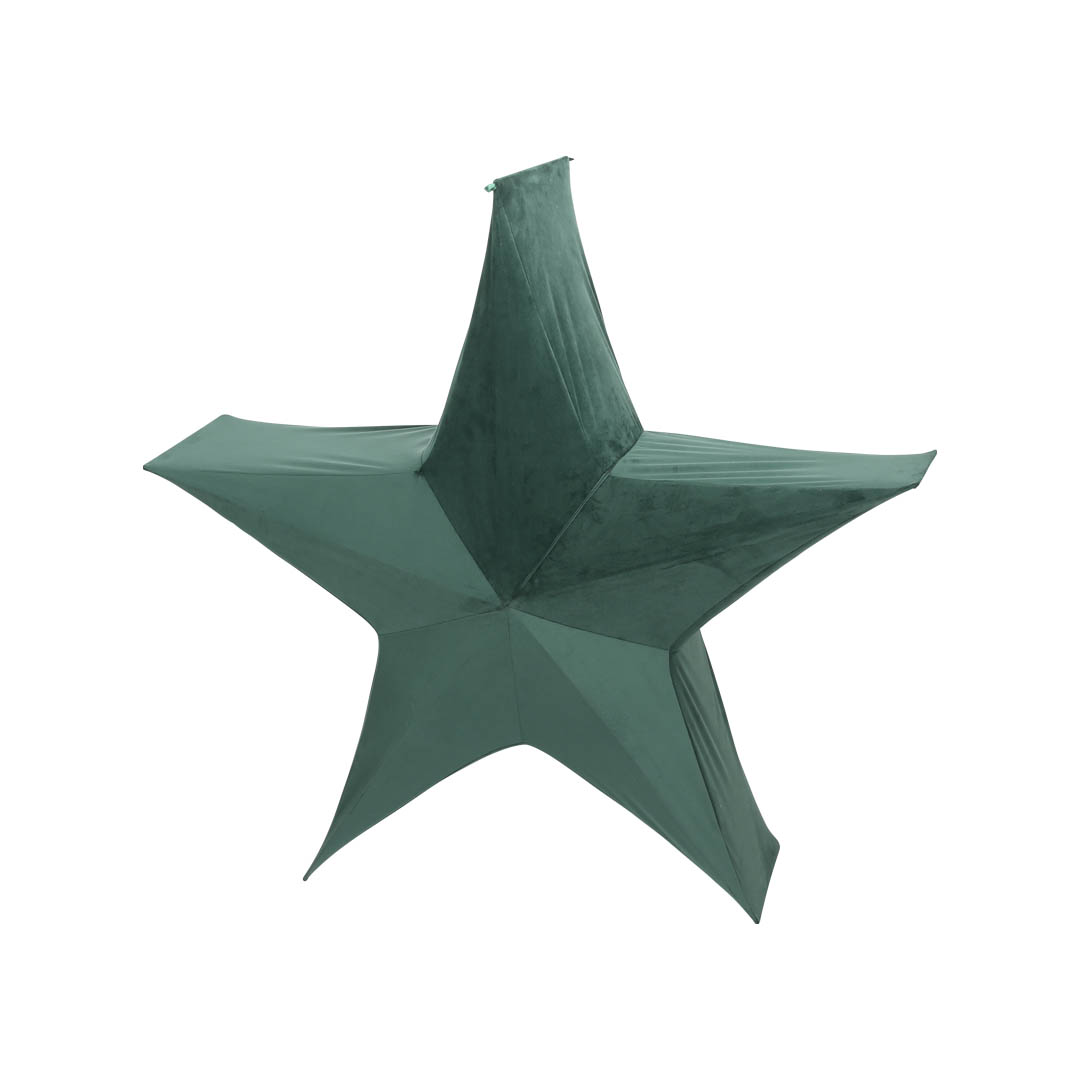 FOLDABLE FABRIC 3D STAR GREEN L