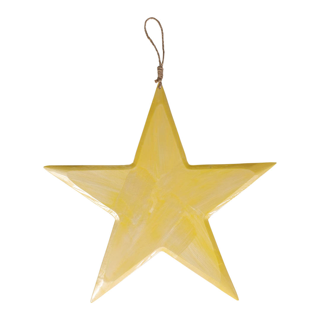 HANGING WOODEN STAR L