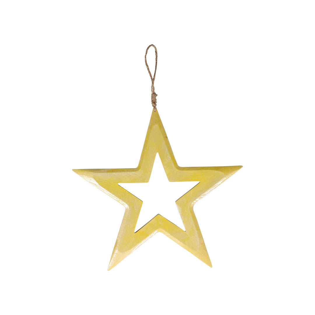 HANGING WOODEN HOLE STAR M