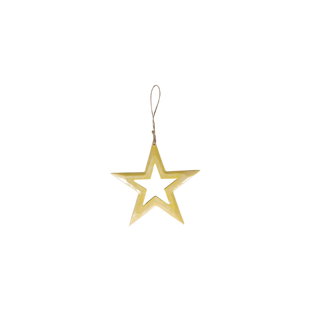 HANGING WOODEN HOLE STAR XS