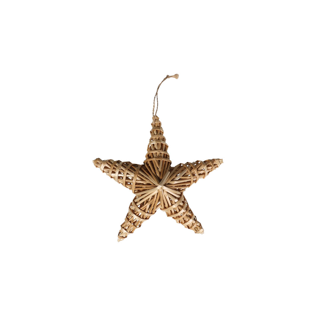 STRAW STAR WITH ROPE S