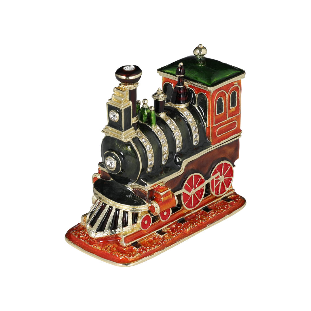 METAL TRINKET BOX OF LOCOMOTIVE