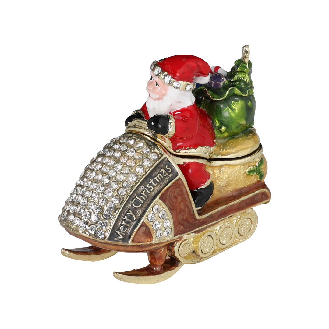 METAL TRINKET BOX OF SLEIGH