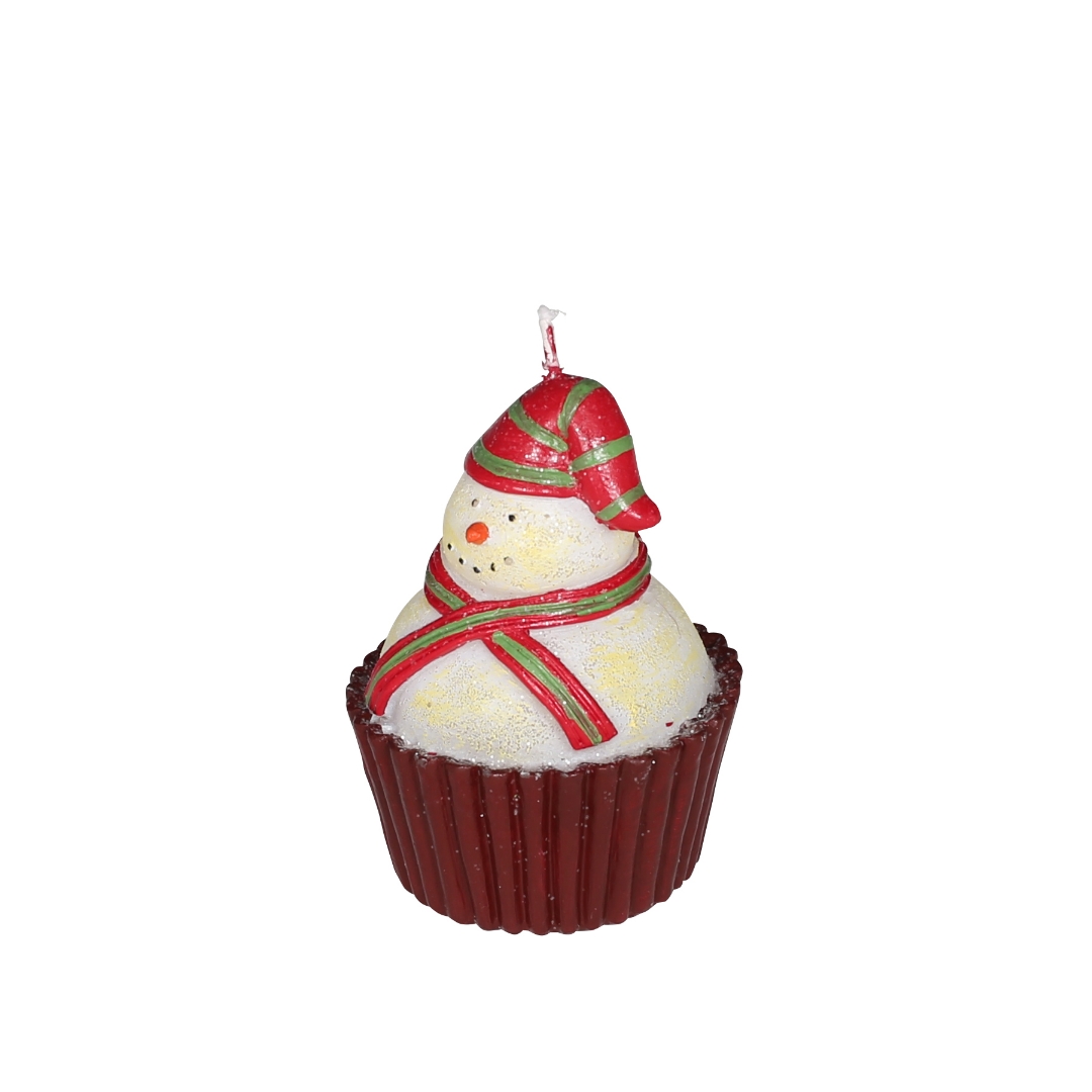 CRAFT CANDLE SNOWMAN CUPCAKE