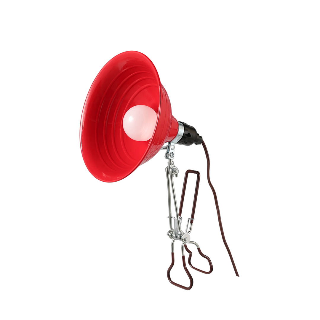 ALUMINUM CLIP LAMP M/RED