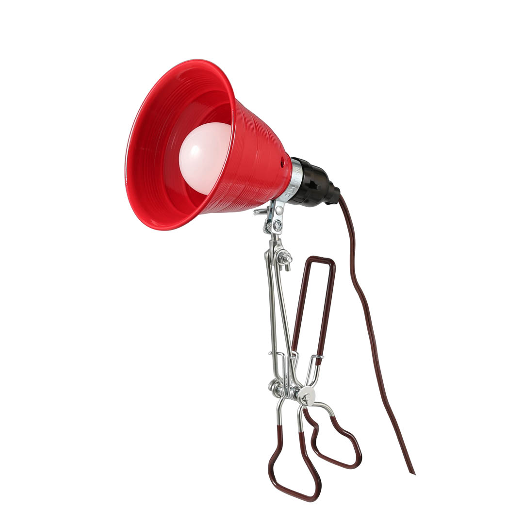 ALUMINUM CLIP LAMP S/RED