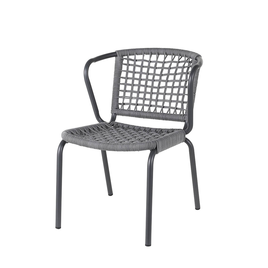 ALUMINUM ROPE CHAIR LADARN GY [PX]