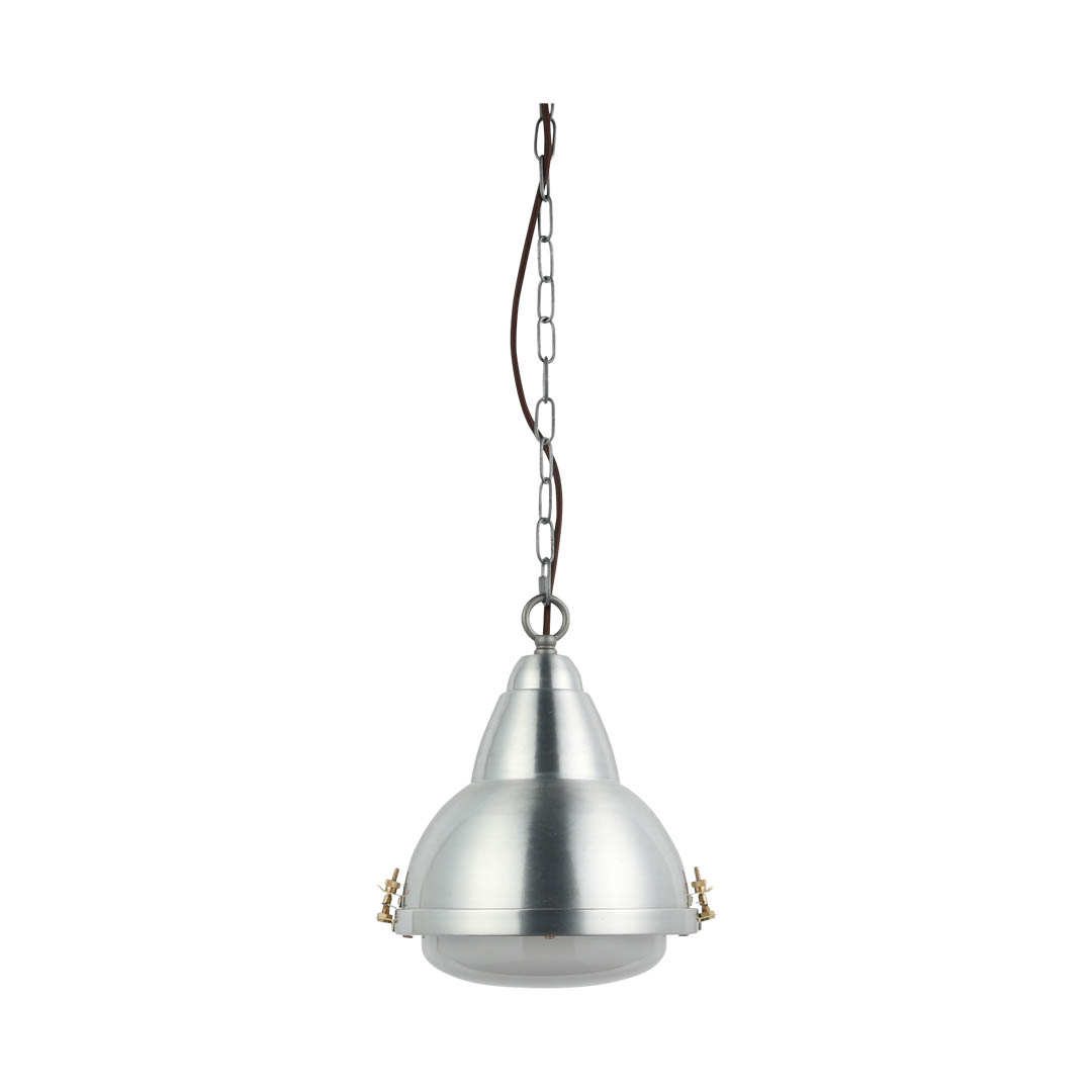 ALUMINUM WAREHOUSE LAMP S/SATIN