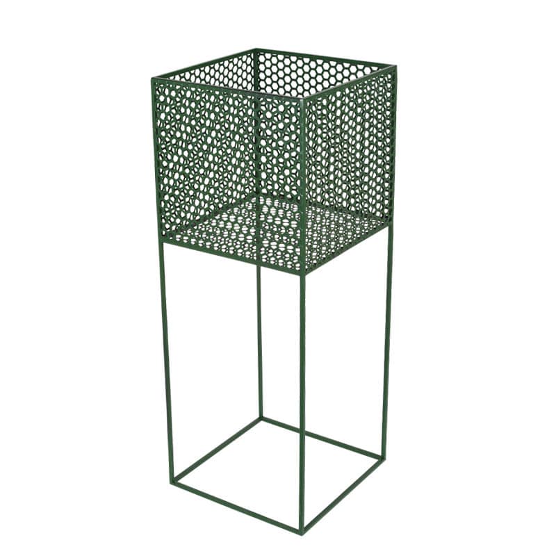 HONEYCOMB MESH PLANTER STAND L_GN