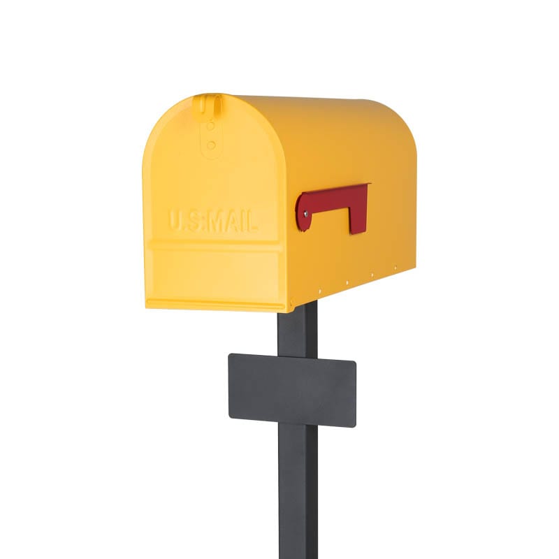 LETTER BOX WITH STAND YELLOW