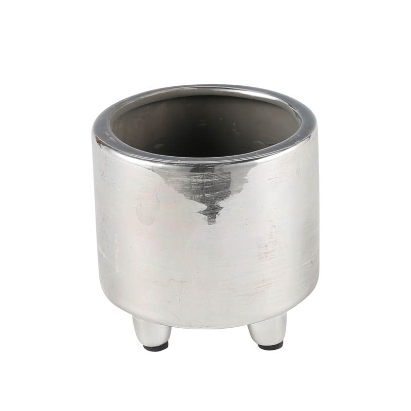 SILVER POT WITH LEGS S