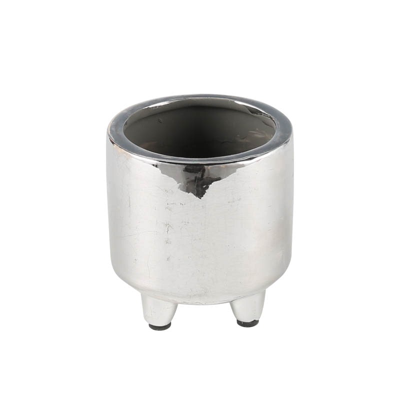 SILVER POT WITH LEGS XS