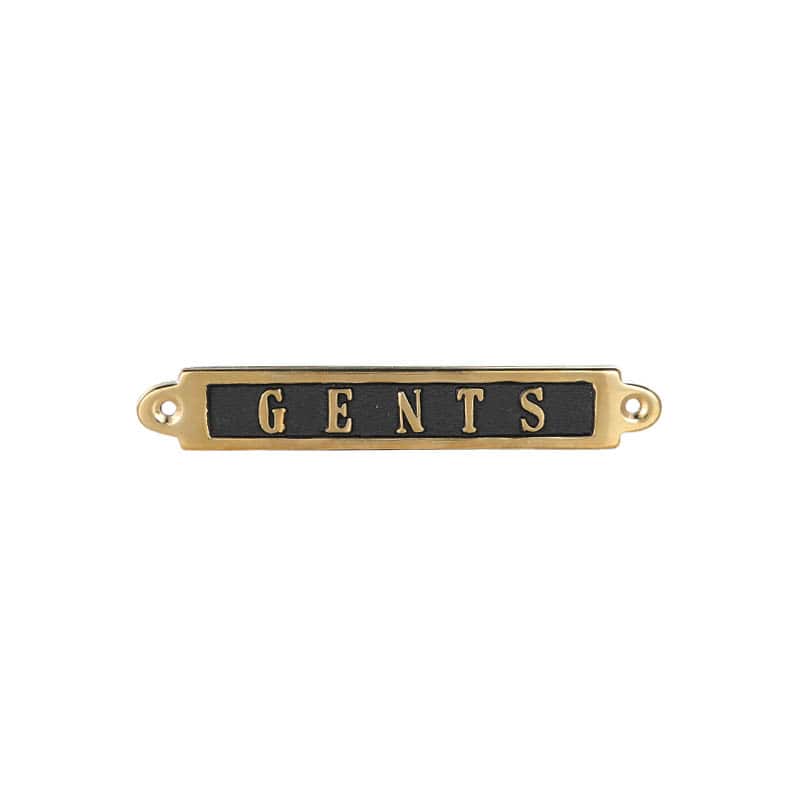 BRASS SIGN GENTS