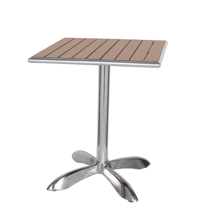 ALUMINUM CAFE TABLE SQ LBR  [PX]