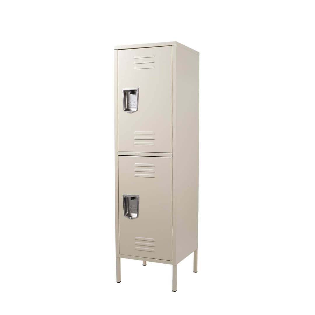 STEEL LOCKER 2DOOR IVORY