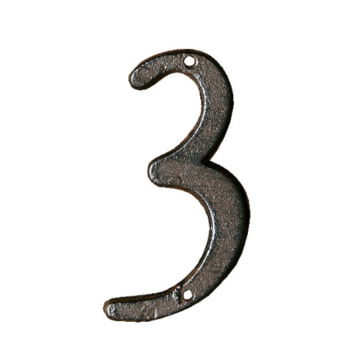 IRON NUMBER ''3'' RUSTED