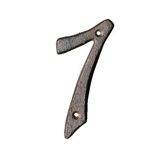 IRON NUMBER ''7'' RUSTED