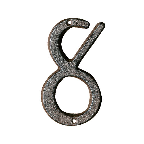 IRON NUMBER ''8'' RUSTED