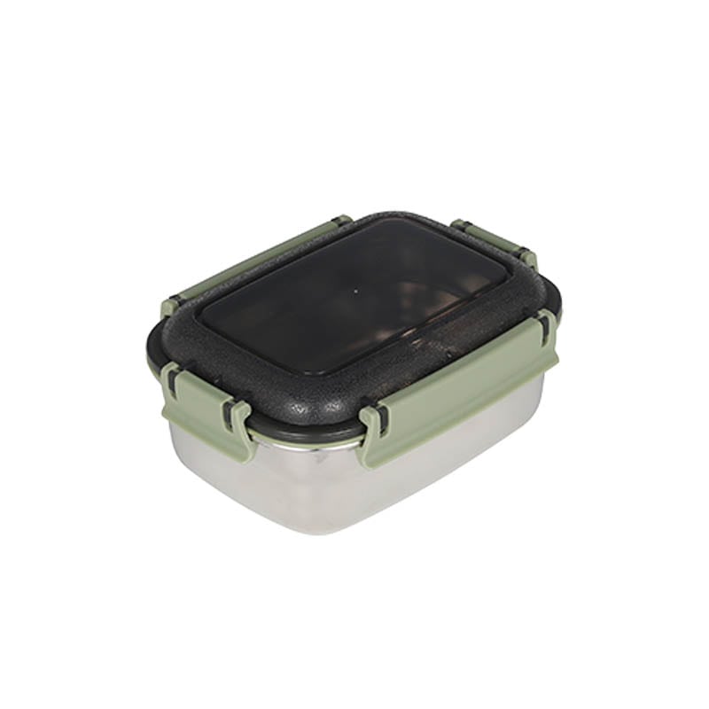 SS FOOD CONTAINER RECTANGLE M GREEN