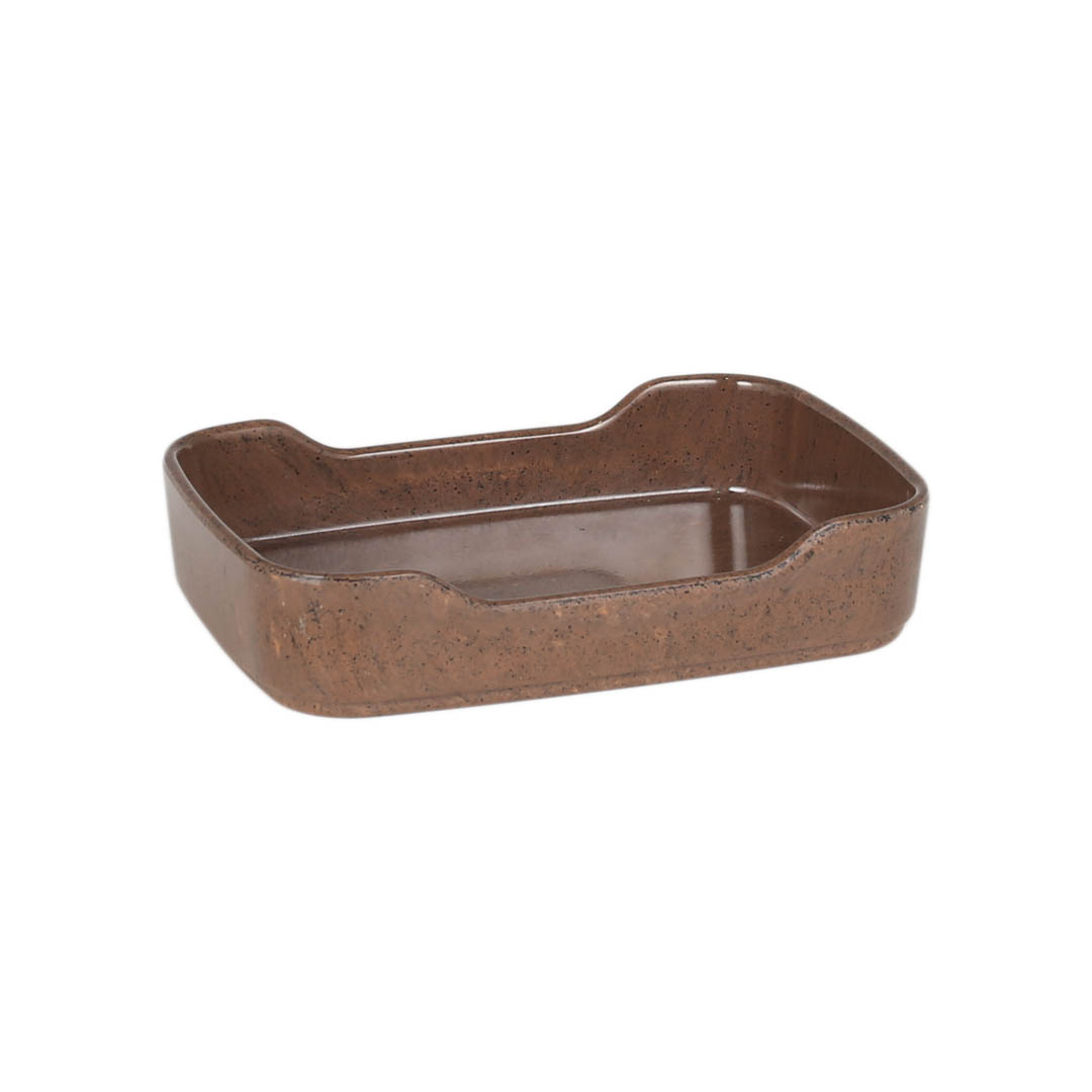 MIXED-MELAMINE STACKING TRAY BROWN