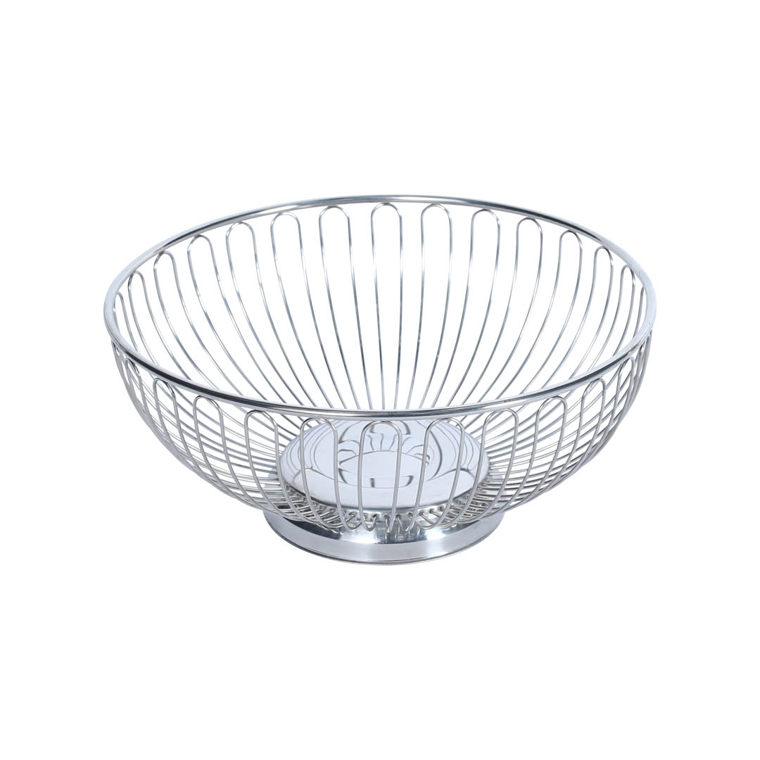 STAINLESS TABLETOP BASKET ROUND L