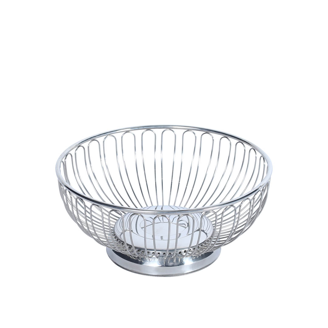 STAINLESS TABLETOP BASKET ROUND S