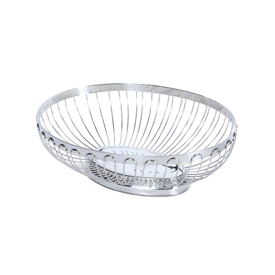 STAINLESS TABLETOP BASKET OVAL L