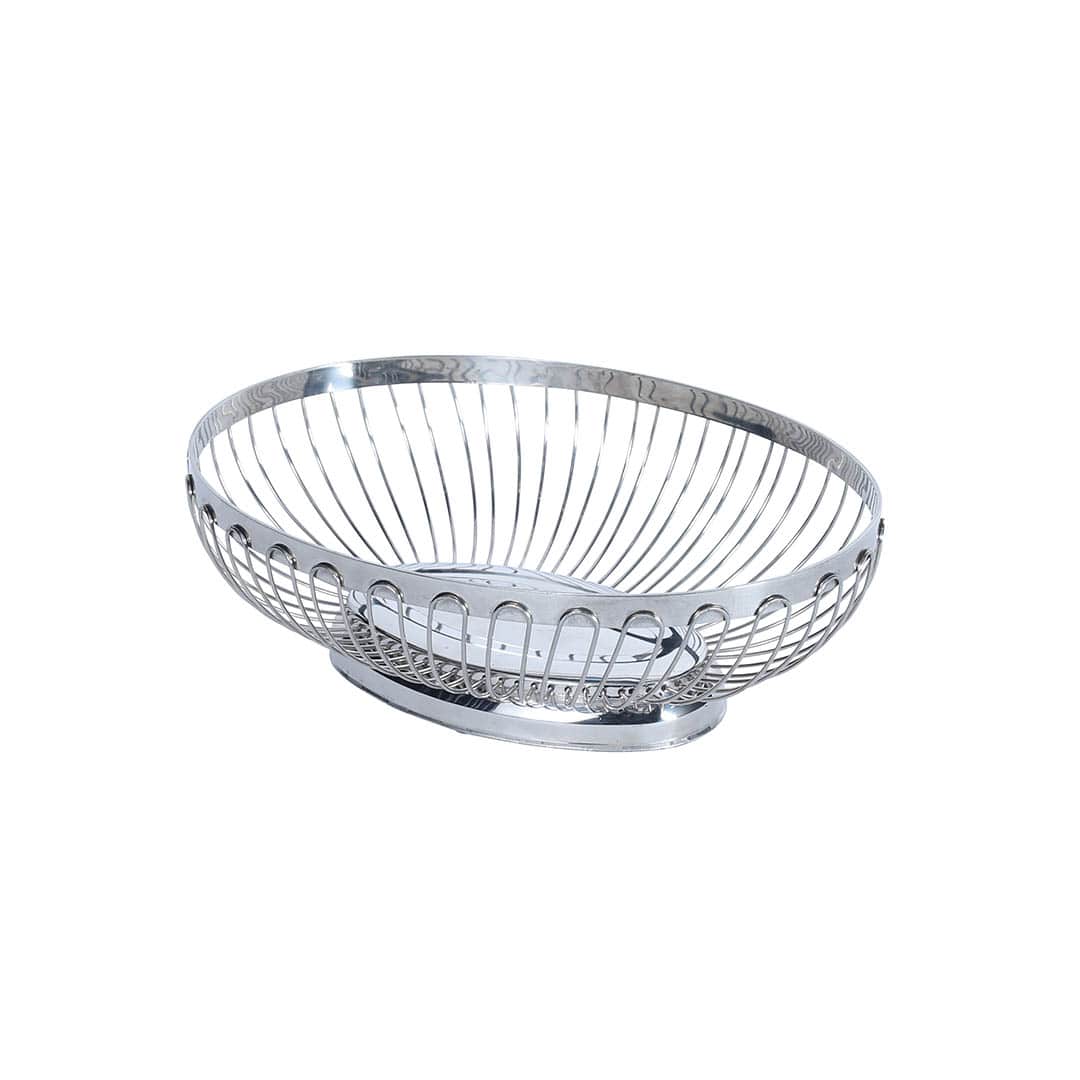 STAINLESS TABLETOP BASKET OVAL S