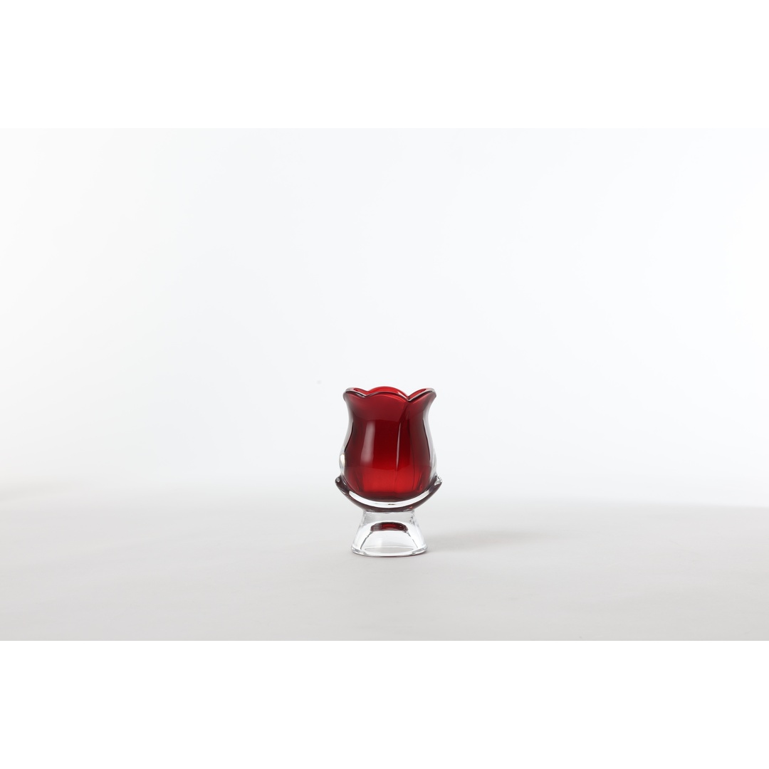 TULIP CANDLE HOLDER RED