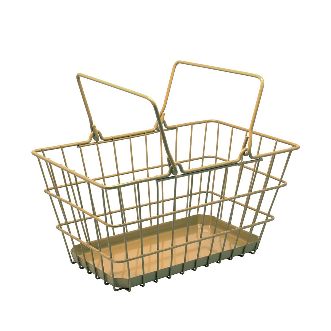 RECTANGLE BASKET-TRAY SAND BEIGE