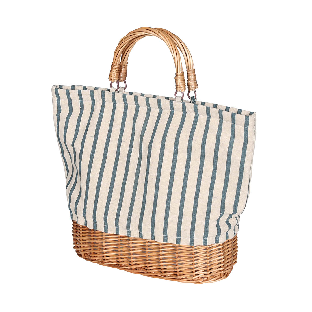 MARKET TOTE BASKET W/COOLER BL