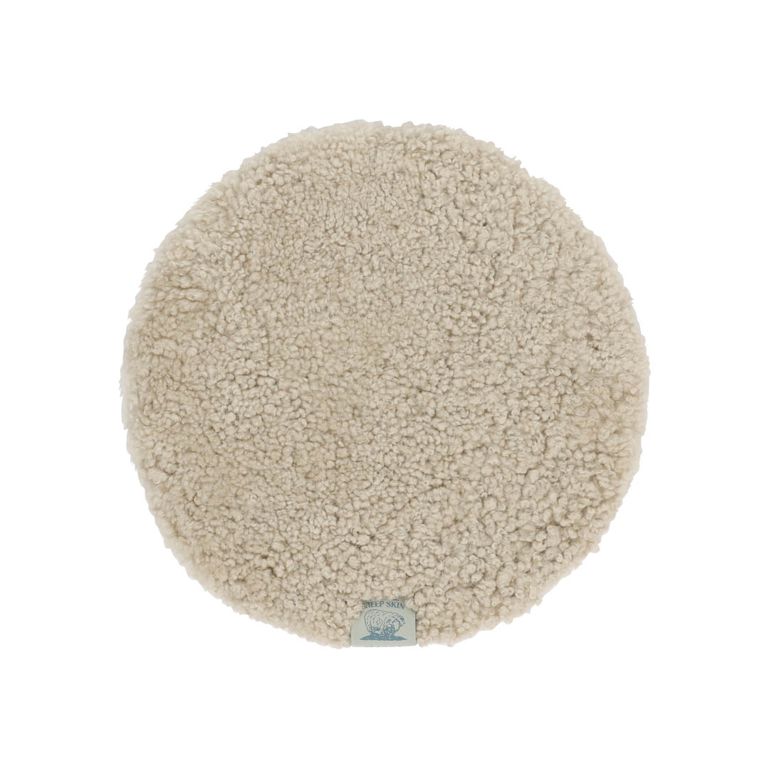 MOUTON CHAIR PAD CRIMP BEIGE
