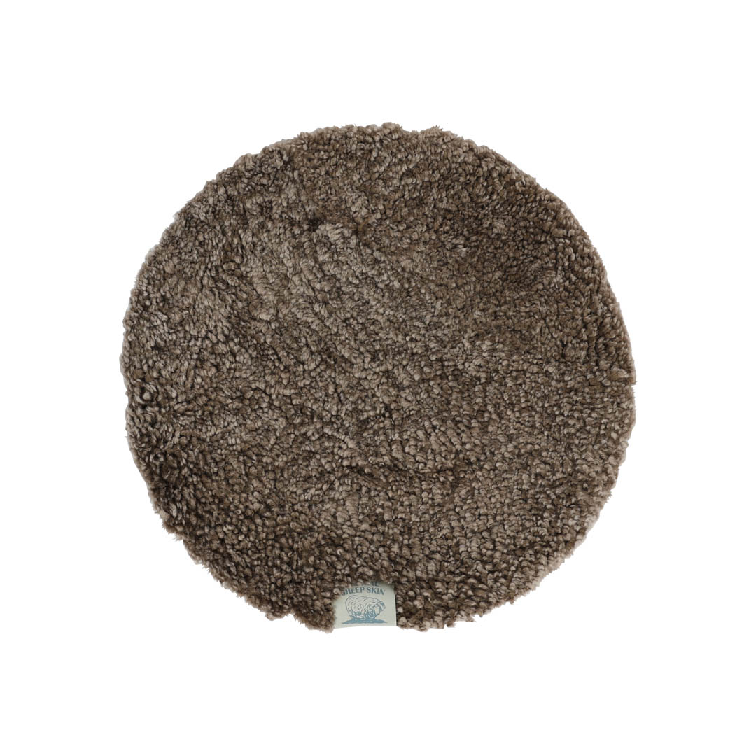 MOUTON CHAIR PAD CRIMP BROWN