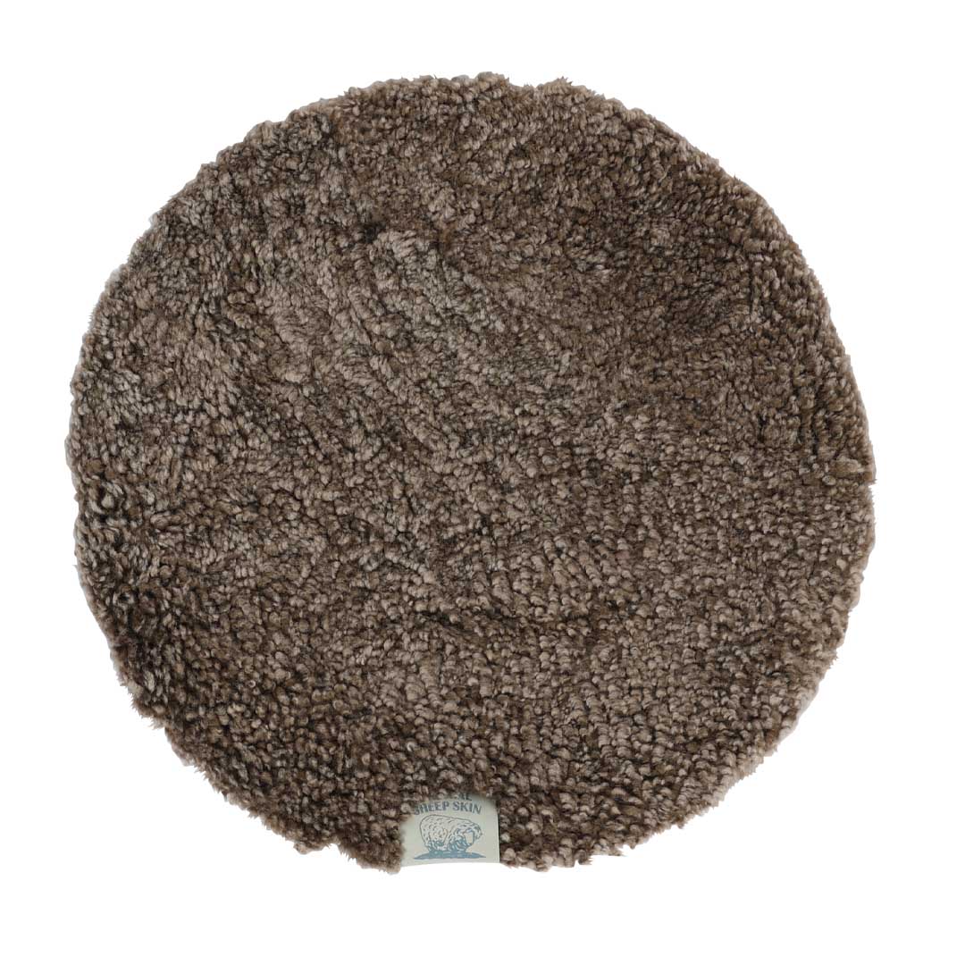 MOUTON CHAIR PAD CRIMP BROWN