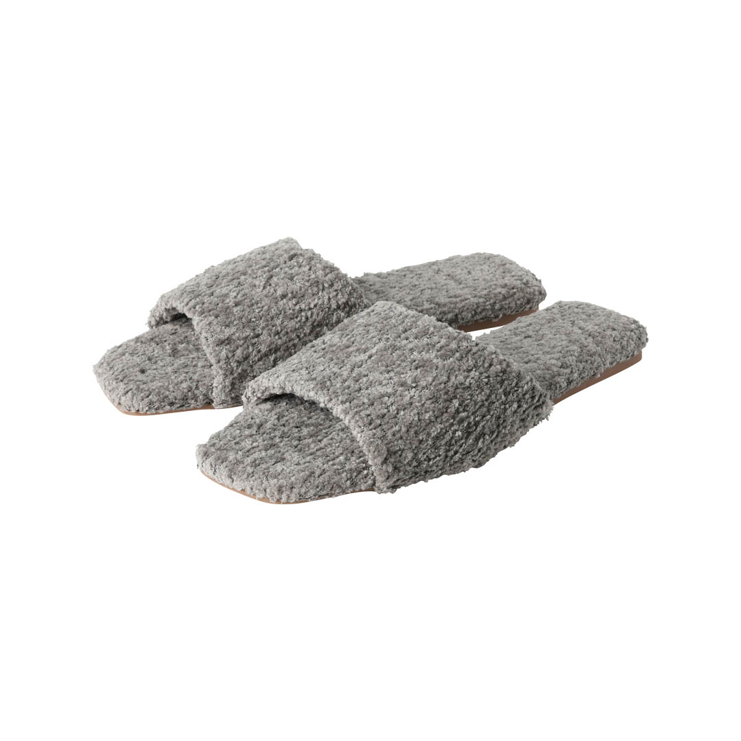 DURA-SOLE SLIPPERS WOMEN CURLY GRAY