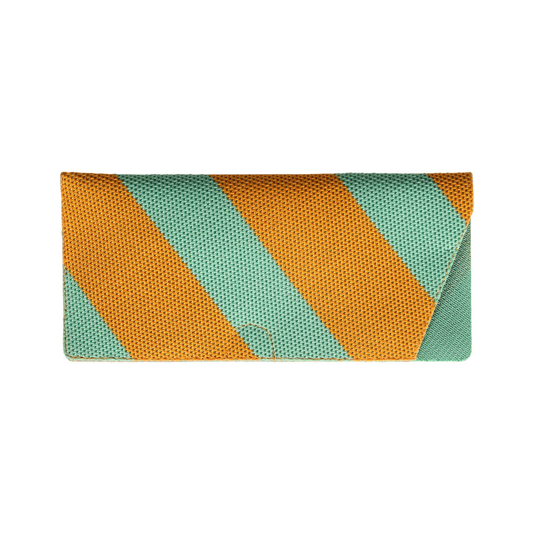 GLASSES CASE STRIPEY MINT