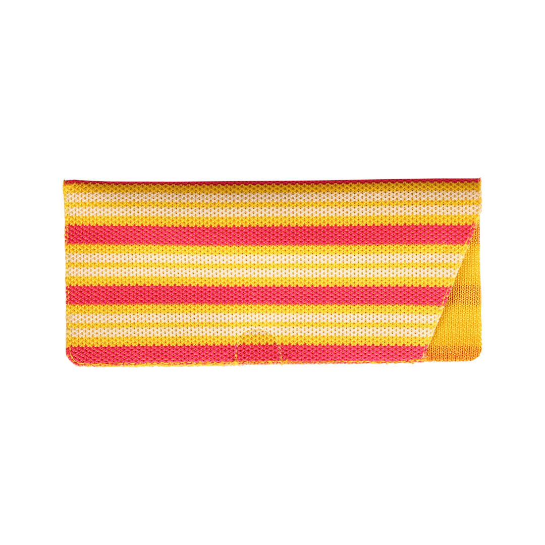 GLASSES CASE STRIPEY YELLOW