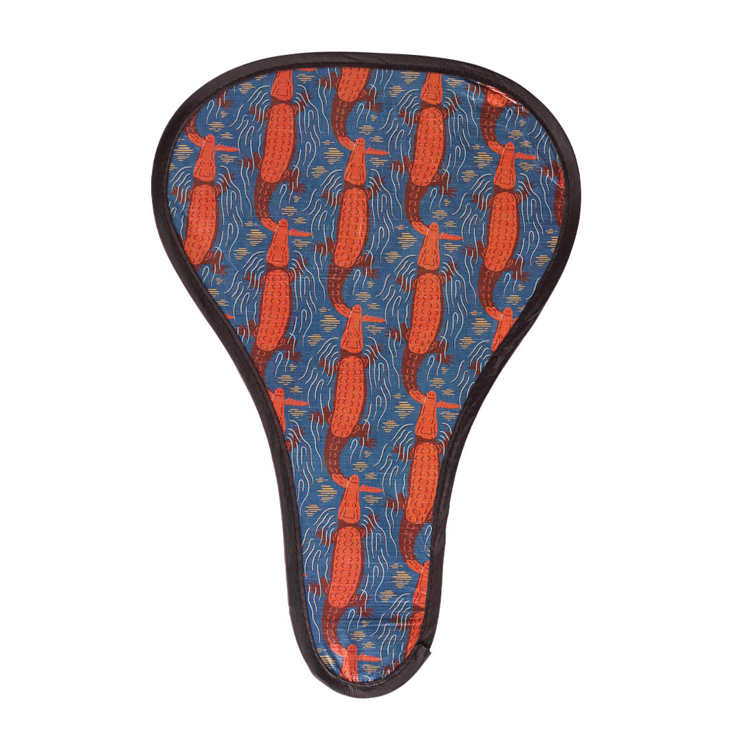 POP-UP HAND FAN CROCODILE BLUE