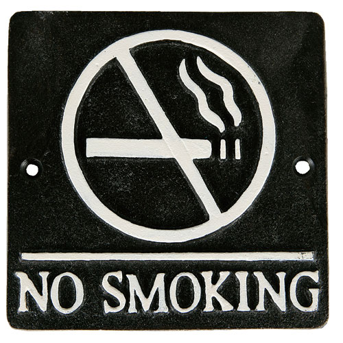 SQUARE SIGN NO SMOKING A.BLACK BASE