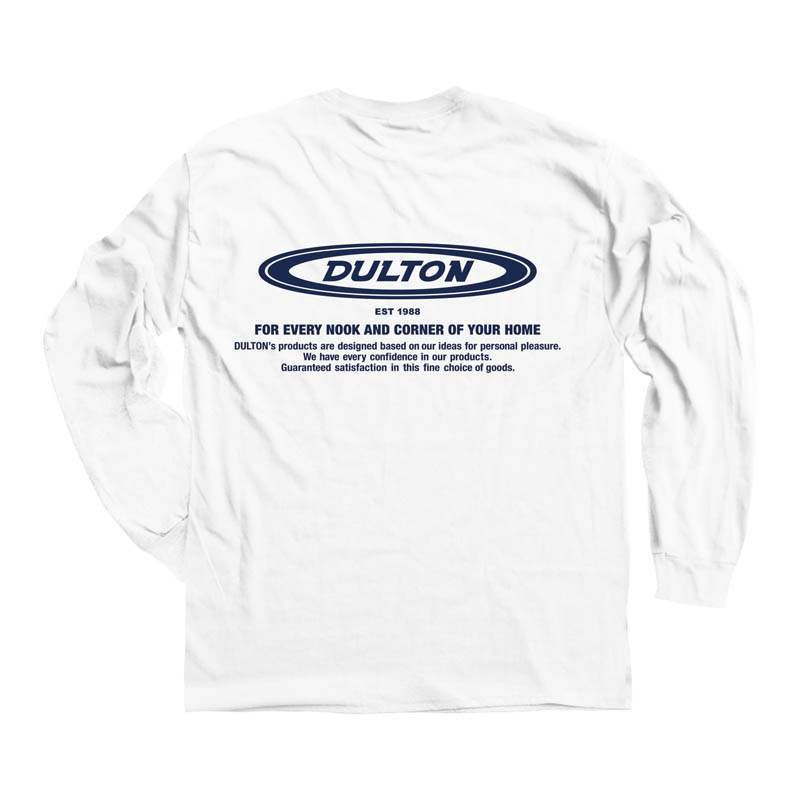 DULTON LONG T-SHIRT OVAL LOGO WHITE