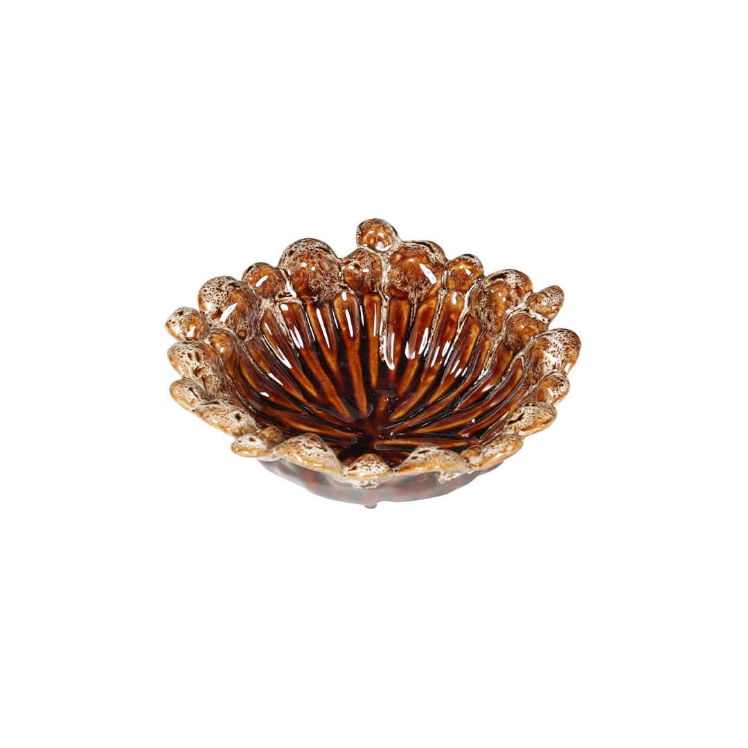 BROWN BEECH DECOR BOWL