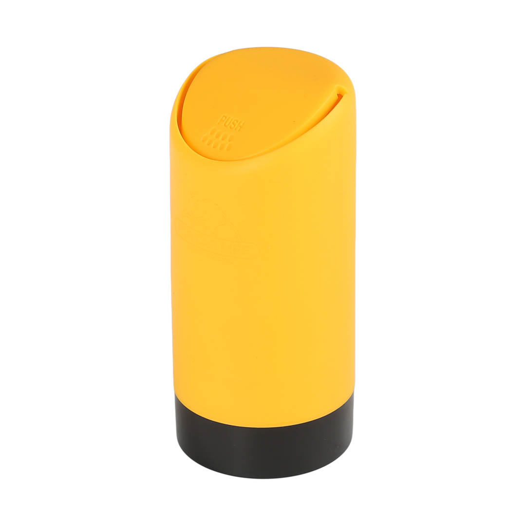 SILICONE TRASH CAN YELLOW