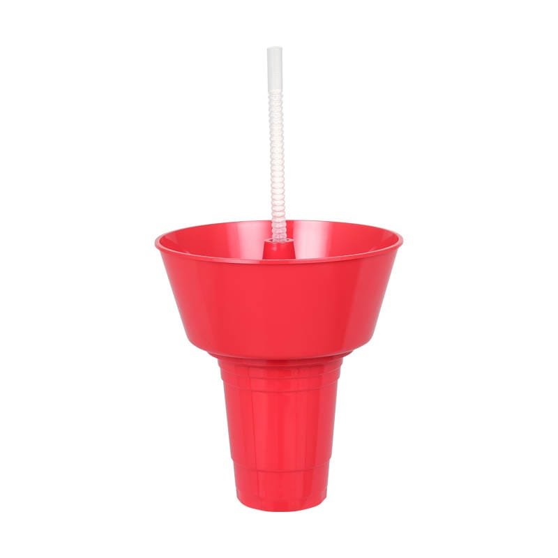 CARRY SNACK TUB WITH TUMBLER RED