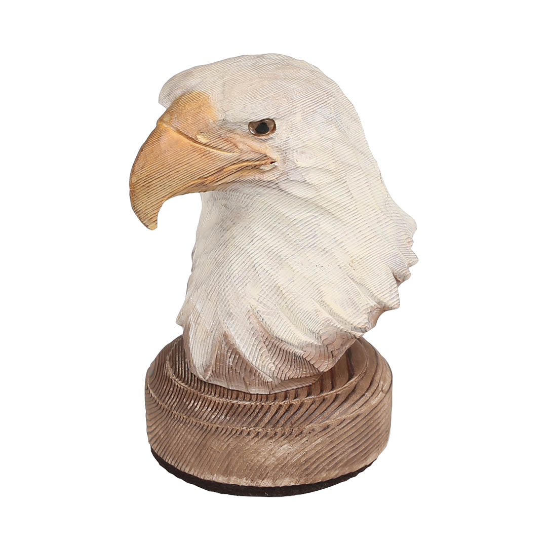 WOODEN ANIMAL HEAD EAGLE