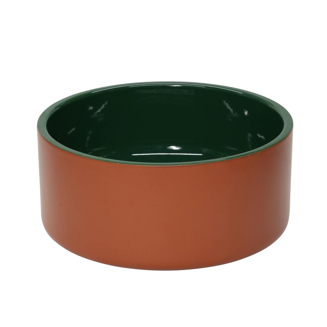 DOUBLE WALL DOG BOWL L TERRACOTTA