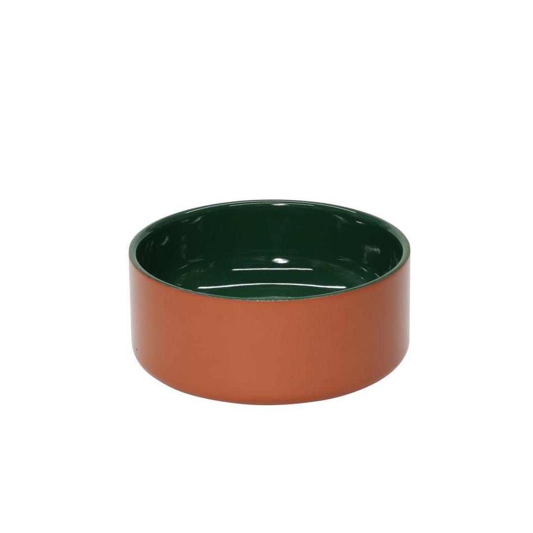 DOUBLE WALL DOG BOWL S TERRACOTTA