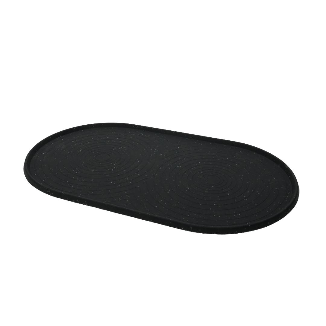 SILICONE PLACE MAT OVAL BLACK